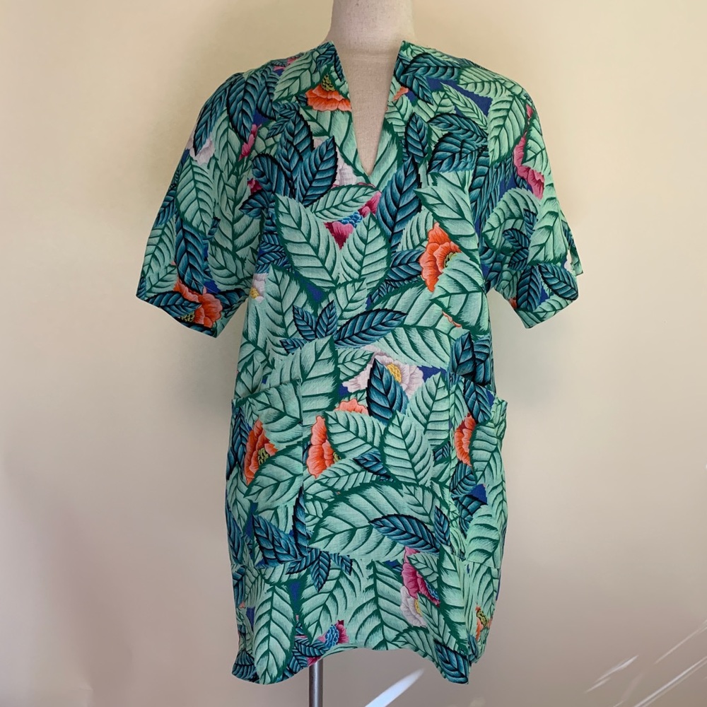 Mara Hoffman Leaf Leaves Pattern Mini Poncho Dress - image 2